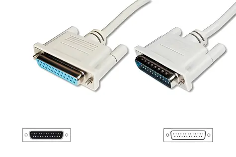 Digitus D-Sub25 (M) - D-Sub25 (F) / Prodlužovací kabel / 10 m / AWG 26 / poniklované kontakty