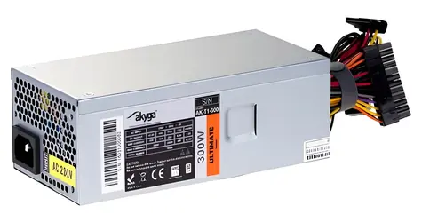 Akyga AK-T1-300 / Zdroj / TFX / 300W / aktivní PFC / ventilátor 8 cm