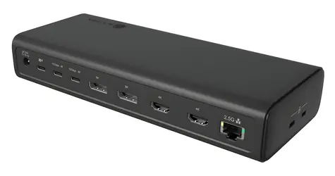 Icy Box USB-C 17w1 černá / Dokovací stanice / PD 3.1 140W / 2x HDMI 4K / 2x DP 8K / RJ-45