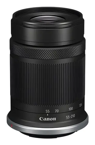 Canon RF-S 55-210mm F5-7.1 IS STM černá / Objektiv / Telezoom 3,8× / IS 4,5 stupně / STM / 270 g