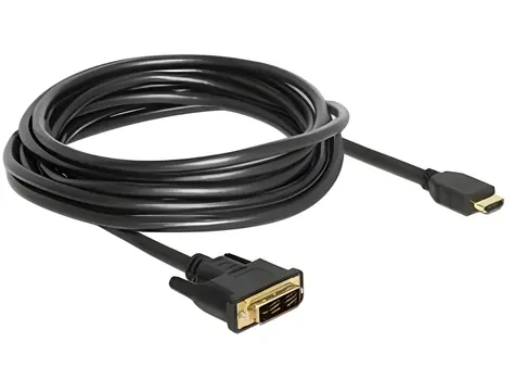 Delock / Kabel DVI-D na HDMI-A / 5 m / samec/samec / max. 1920 x 1200 / pozlacené konektory