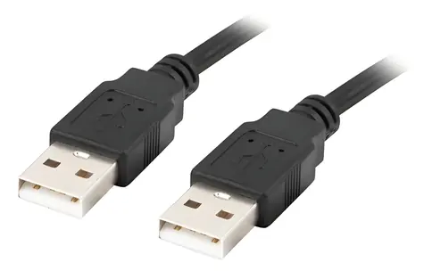 Lanberg USB-A (M) - USB-A (M) černá / Kabel USB 2.0 / 1,8 m / 480 Mbit/s