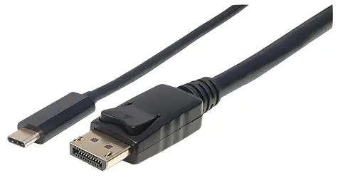 Manhattan USB-C na DisplayPort černá / Redukce / 3840 x 2160 px / 60 Hz / 1 m