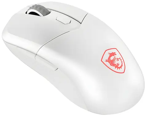 MSI Versa 300 Wireless bílá / Herní optická myš / 8000 DPI / 6 tlačítek / USB-C / BT 5.3 / RGB