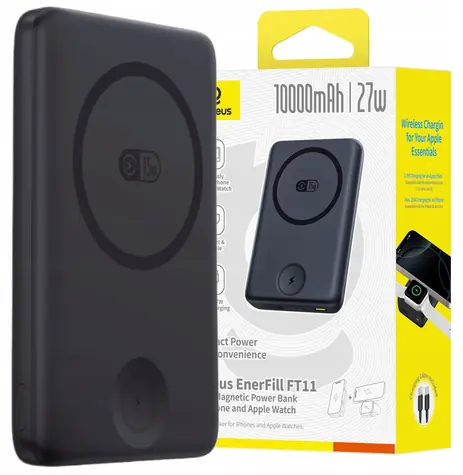 Baseus EnerFill FT11 černá / Powerbanka / 10 000 mAh / 27W