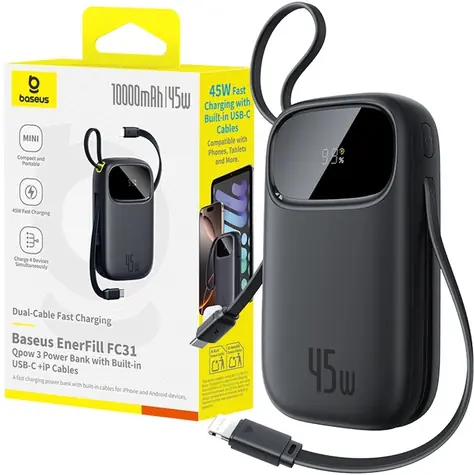 Baseus EnerFill FC31 10000 mAh černá / Powerbanka / 45W