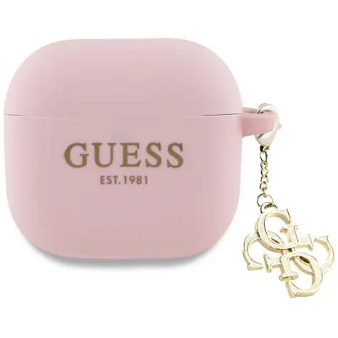 Guess 4G Charm AirPods 4 růžová / Silikonové pouzdro