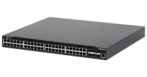 Intellinet 54-P Managed L3 / Switch / 48× GbE PoE+ / 6× SFP+ 10GbE / 850 W / 19