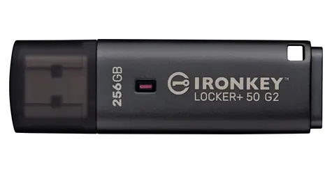 Kingston IronKey Locker+ 50 G2 256GB / Flash Disk / USB 3.2 Gen 1 (USB-A) / AES-256 / 145 MB/s