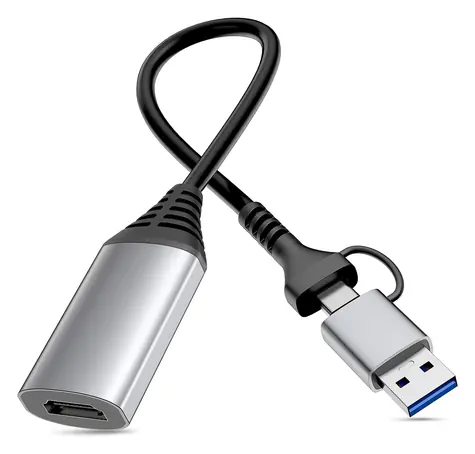 Equip 133498 / Adaptér USB-C/USB-A na HDMI / 1920 × 1080 px 60 Hz / Hliníkové tělo