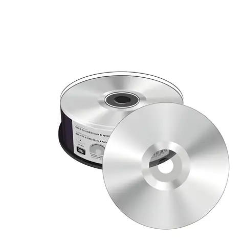 MediaRange DVD+R DL 8,5GB stříbrné / Médium DVD / 8x / Potisknutelné / spindl 25 ks