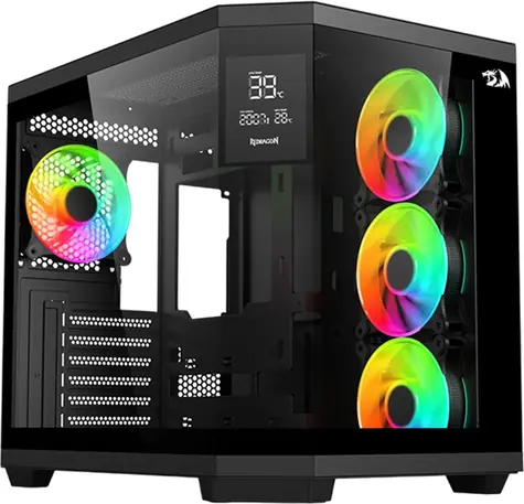 Redragon Vision ARGB GC-625-PRO černá / Skříň pro PC / Middle Tower / ATX / 4x ARGB 120 mm / Tempered Glass