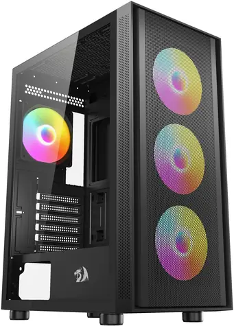Redragon Spark GC-621-4F / Skříň / 4× RGB ventilátor / Tempered Glass / USB-C