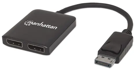 Manhattan DisplayPort MST Hub / Rozbočovač / 2x DisplayPort / 4K 30 Hz / USB napájení
