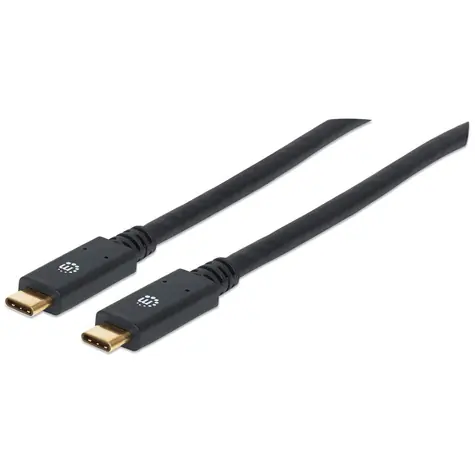 Manhattan USB-C/USB-C 2 m černý / Kabel / USB 3.2 Gen 1 / 5 Gbit/s