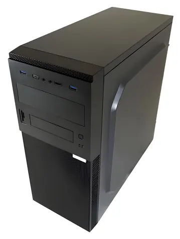 LC-Power 7041B-ON černá / Skříň PC / Midi Tower / ATX, mATX, Mini-ITX / USB 3.2 Gen1