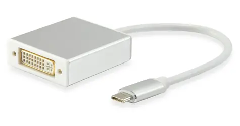 Equip USB-C (M) - DVI-I 24+5 (F) bílá / Redukce / 4096 × 2160 px / 60 Hz / 0,15 m