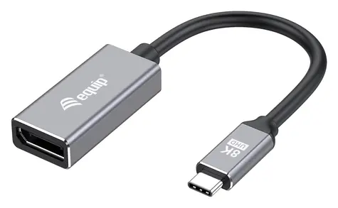 Equip USB-C -> DisplayPort 1.4 / Adaptér / 8K/30Hz / 0,15 m / černá, šedá