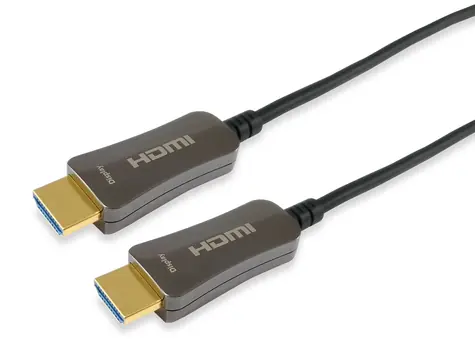 Equip / Optický kabel HDMI 2.0 / AOC / 18Gbps / 4K/60Hz / 30m / černý