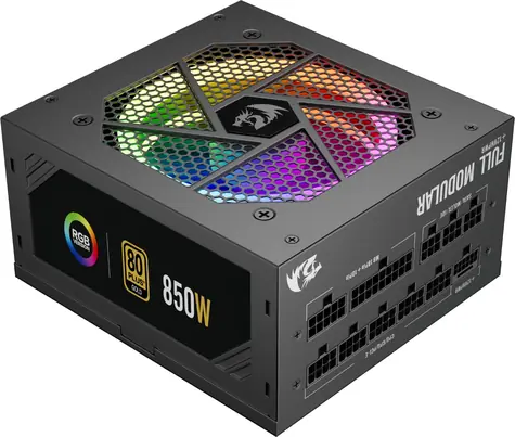 Redragon GC-PS007-1-V2 850W / Napájecí zdroj / ATX 3.1 / 850 W / 80PLUS Gold / nemodulární / 120 mm