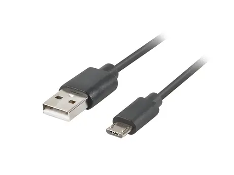 Lanberg Kabel USB-A 2.0 (M) - Micro USB-B (M) 3 m černá / Kabel USB / rychlé nabíjení 3.0