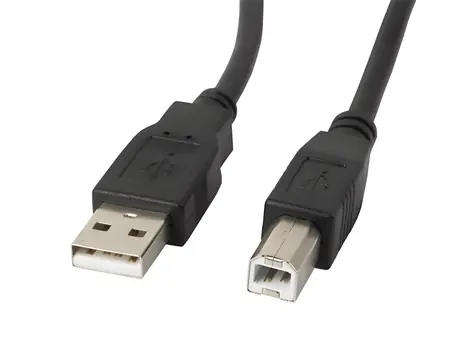 Lanberg černá / Kabel USB / USB 2.0 / typ A (M) - typ B (M) / 0,5 m