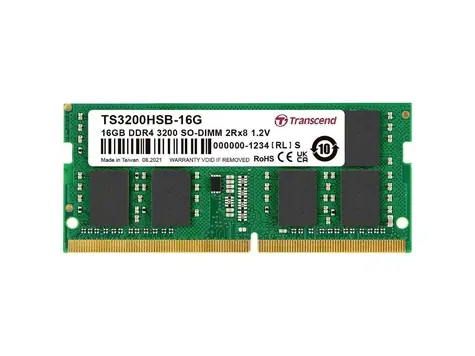 Transcend 16GB 3200MHz / SODIMM / DDR4 / CL22 / 1.2V / 2Rx8