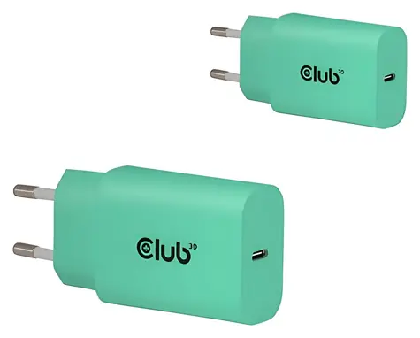 Club 3D CAC-3020 zelená / Nabíječka USB-C / 2-pack / 30W / Power Delivery