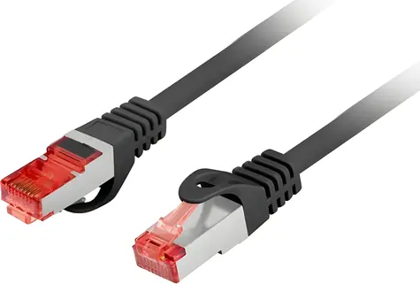 Lanberg CAT6 S/FTP 0,5m černá / Patch kabel / LSZH / 250 MHz