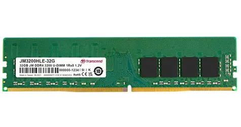 Transcend JetRam 32GB (1x32GB) 3200MHz / U-DIMM / DDR4 / CL22 / 1.2V / 2Rx8