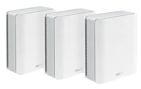ASUS ZenWiFi BT8 3-pack bílá / MESH router Wi-Fi 7 / 2.4 GHz / 5 GHz / 6 GHz / WAN + 2x LAN / USB 3.2