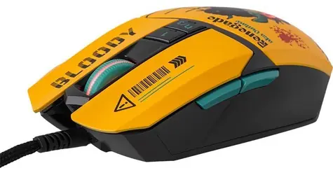 A4tech Bloody W63 Max RENEGADE žlutá / Herní myš / 12000 DPI / 2000 Hz / RGB / USB