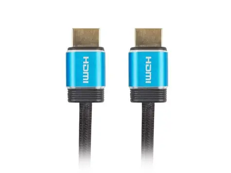Lanberg CA-HDMI-P20CU-0010-BK černá / Kabel HDMI / 2.0 / 1 m / 4K 60Hz