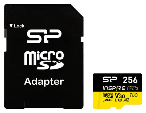 Silicon Power Inspire 256 GB / MicroSDXC karta / 170/150 MB/s / UHS-I U3 / V30 / A2