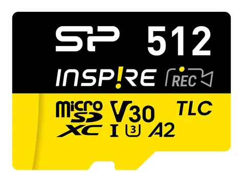 Silicon Power Inspire 512GB / Paměťová karta microSDXC / UHS-I U3 / V30 / A2 / čtení 170 MB/s