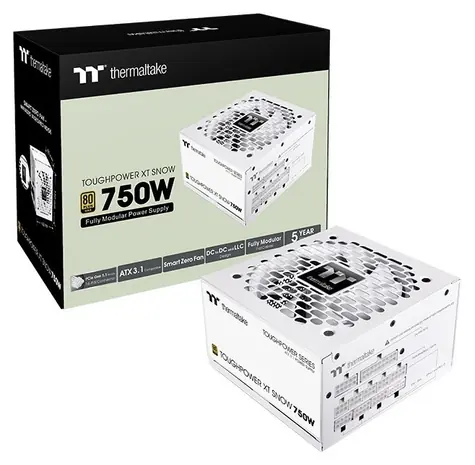 Thermaltake Toughpower XT 750W Snow / Zdroj / ATX 3.1 / 80 PLUS Gold / aktivní PFC / modulární