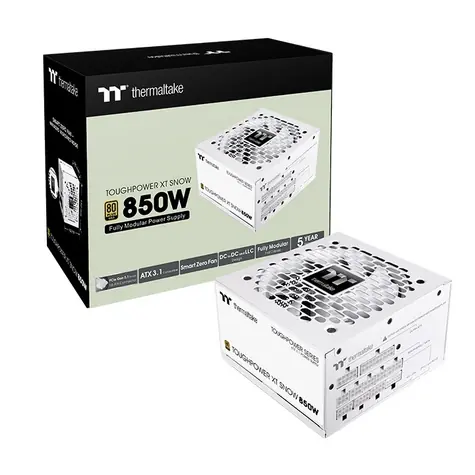 Thermaltake Toughpower XT 850W bílá / Zdroj / ATX 3.1 / aktivní PFC / 80 PLUS Gold / modulární