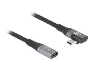 Delock USB4 20 Gbps černá / Prodlužovací kabel / USB-C / 2 m / pravoúhlý / USB PD 240 W