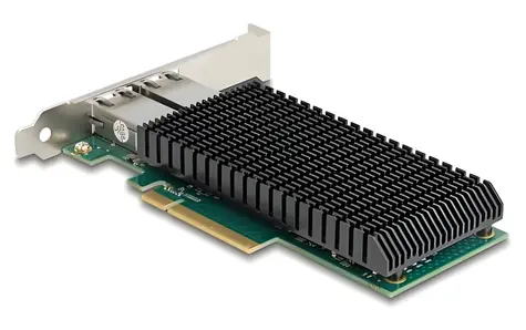 DeLock PCIe x8 10 Gigabit LAN / Síťová karta / 2x RJ-45 / Intel X540 / Jumbo Frames