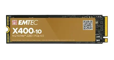 EMTEC X410 4TB / SSD / M.2 2280 / PCIe 4.0 x4 / R: 7400 MBs / W: 7000 MBs / PS5