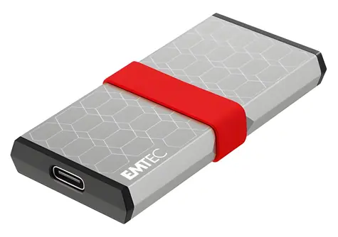 EMTEC X205 Mini SSD stříbrná / Přenosný SSD / 1TB / USB-C 3.2 Gen 2x2 / čtení: 1100 MB/s
