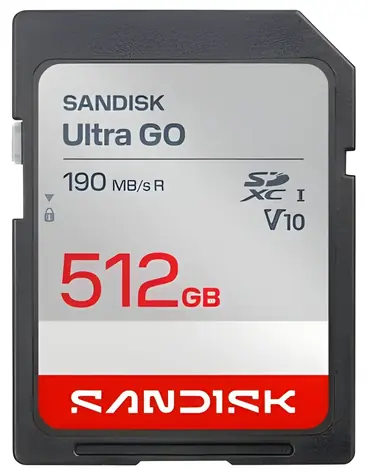 SanDisk Ultra Go 512 GB / Paměťová karta SDXC / 190 MB/s
