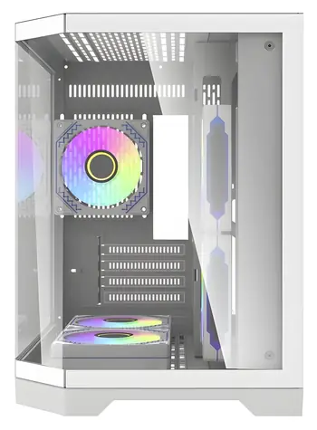 darkFlash FT350 bílá / PC skříň / Mini věž / M-ATX / ITX / 5x ARGB / průhledná bočnice / bez zdroje