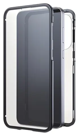 Black Rock 360° Glass průhledná/černá / Kryt / Samsung Galaxy A57 5G / přední+zadní / sklo
