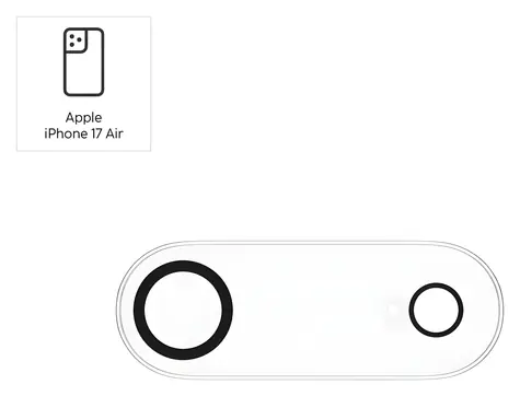 Hama Cam Protect pro Apple iPhone Air čirá / Ochranné sklo fotoaparátu / tvrzené sklo 9H