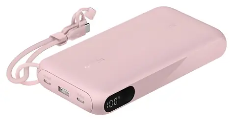 Belkin BOOST CHARGE PowerBanka 20000mAh růžová / 20W PD / USB-C / displej