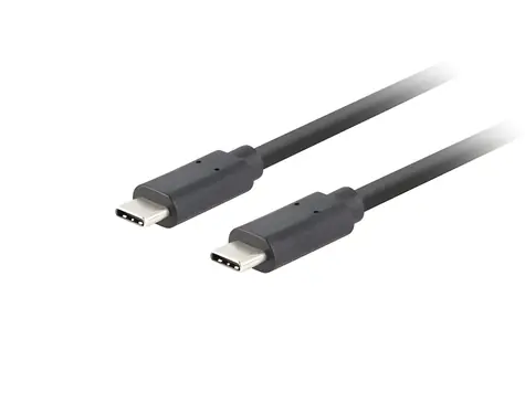 Lanberg USB-C 3.1 Gen 2 0,5 m černá / Kabel USB-C na USB-C / 10 Gbps / PD 100W