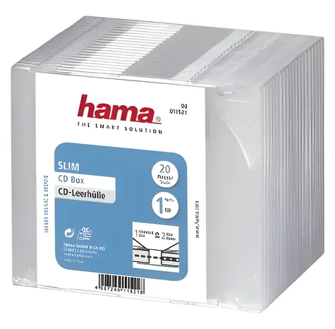 Hama CD Slim Box 20 ks průhledný / Obal na CD