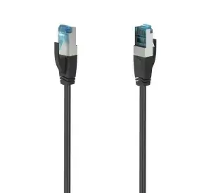 Hama černá / Síťový kabel / CAT-6a / S/FTP / 10 Gbit/s / 0,5 m