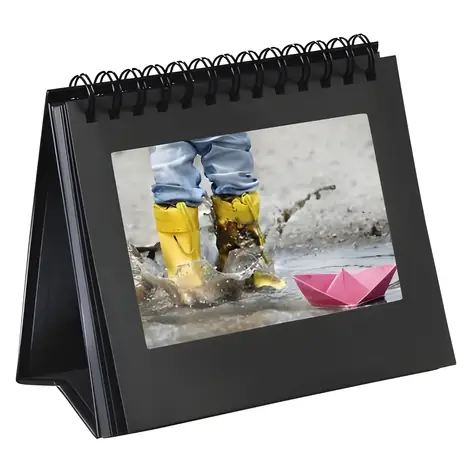 Hama spirálová fotokniha černá / Stolní fotorámeček / 12 fotografií / max. 11×15 cm